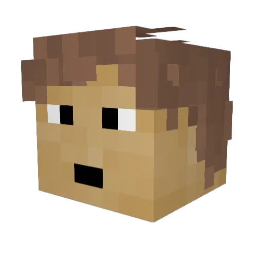 Konsti1 Minecraft avatar head, 3D render