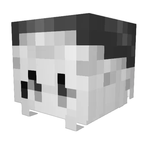 Kontayoni Minecraft avatar head, 3D render