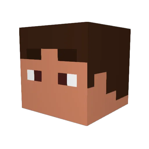 Kontaz77 Minecraft avatar head, 3D render