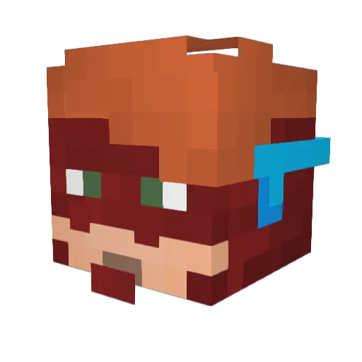 KontexPvP Minecraft avatar head, 3D render
