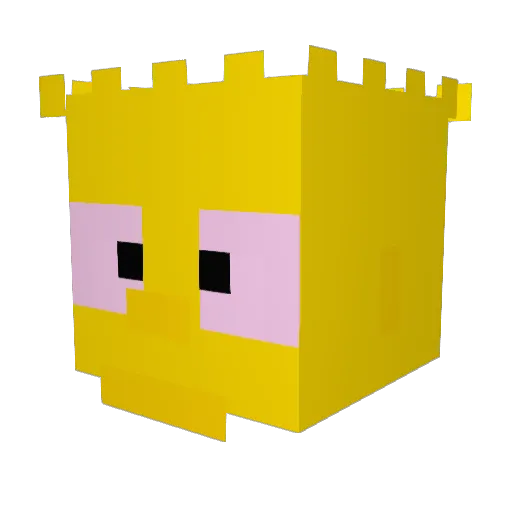 KontoClickeur Minecraft avatar head, 3D render