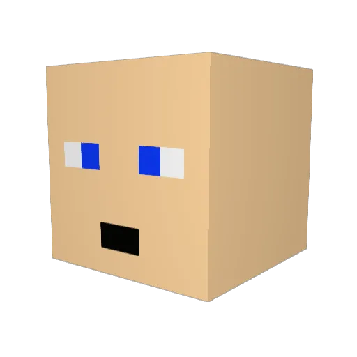 Kontra45 Minecraft avatar head, 3D render