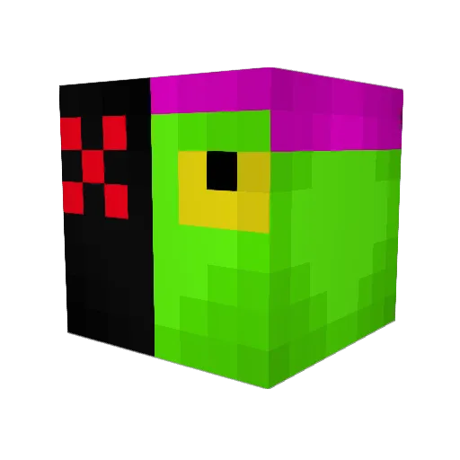 KontrolDMC Minecraft avatar head, 3D render