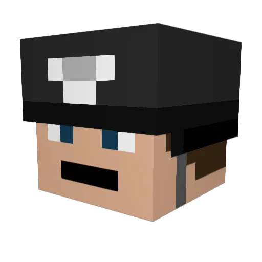 KontrolerBoy Minecraft avatar head, 3D render