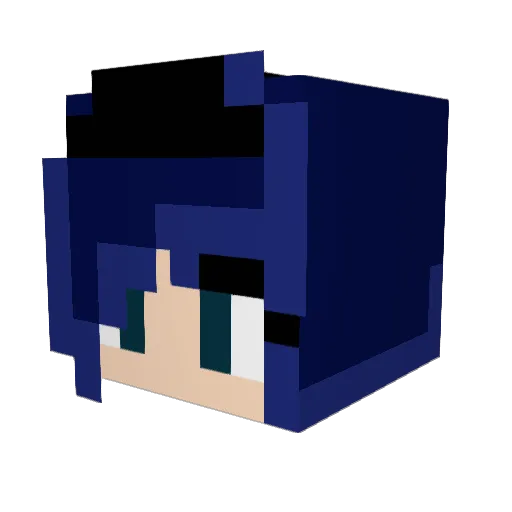 Konturo Minecraft avatar head, 3D render