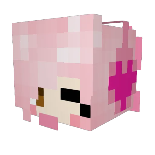 Kony2022 Minecraft avatar head, 3D render