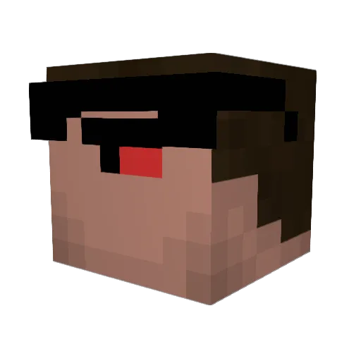 Konzeptloser Minecraft avatar head, 3D render