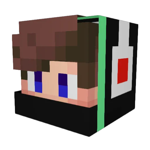 Konzo7 Minecraft avatar head, 3D render