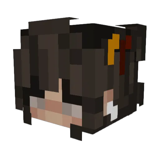 KooKieeeee Minecraft avatar head, 3D render