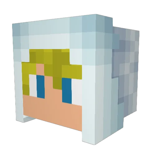 KooKly Minecraft avatar head, 3D render