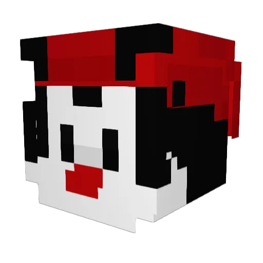 Koockies Minecraft avatar head, 3D render