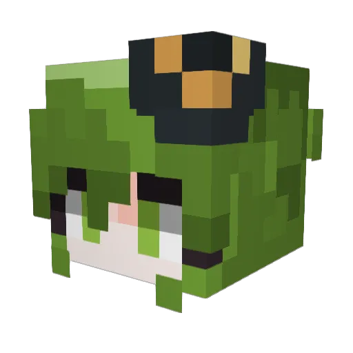 Kooisher Minecraft avatar head, 3D render