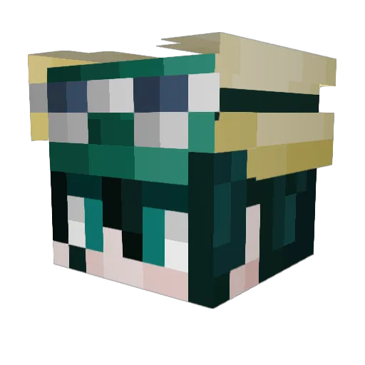 Koojikii Minecraft avatar head, 3D render