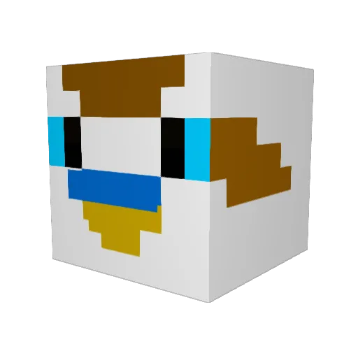 KookaburraMan Minecraft avatar head, 3D render
