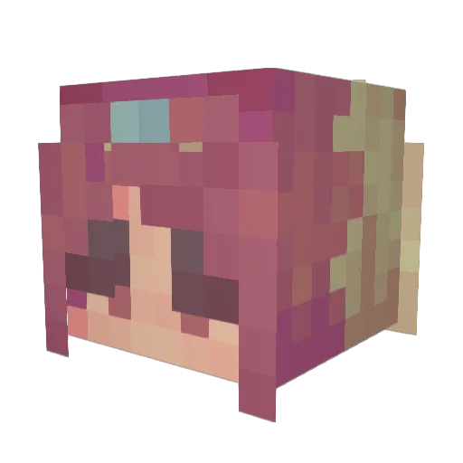 Kookie2323 Minecraft avatar head, 3D render