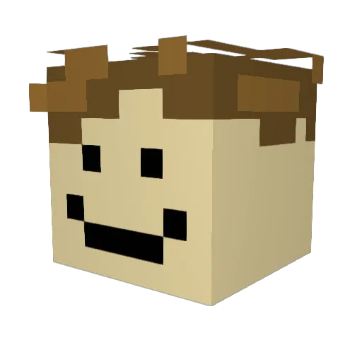 KookieKid123 Minecraft avatar head, 3D render