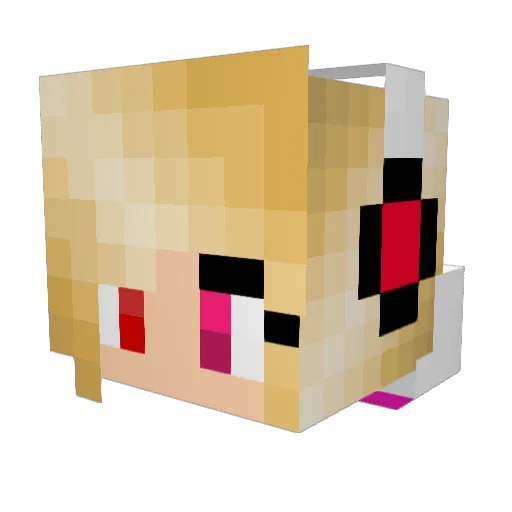 KookieKid Minecraft avatar head, 3D render