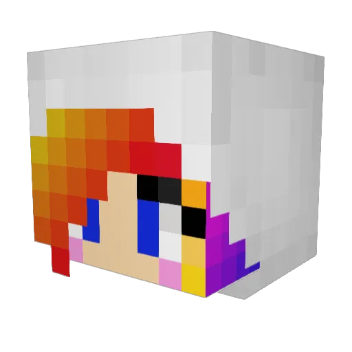 KookieMunsta Minecraft avatar head, 3D render