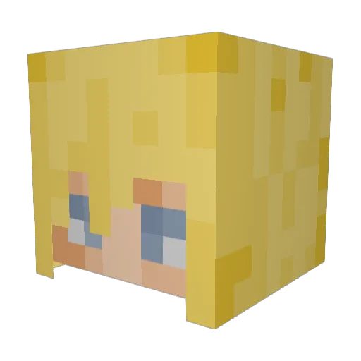 Kookie_Warrior Minecraft avatar head, 3D render