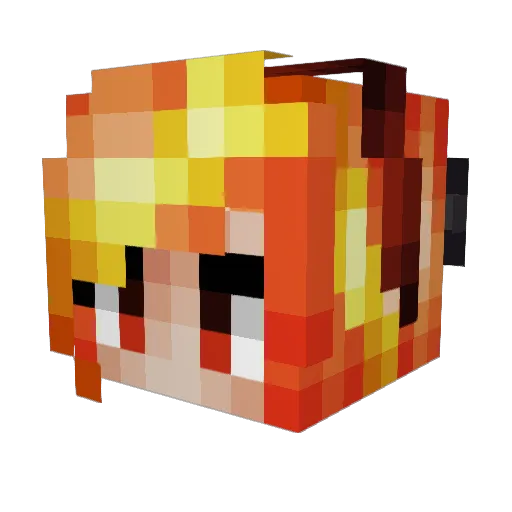 Kookith Minecraft avatar head, 3D render