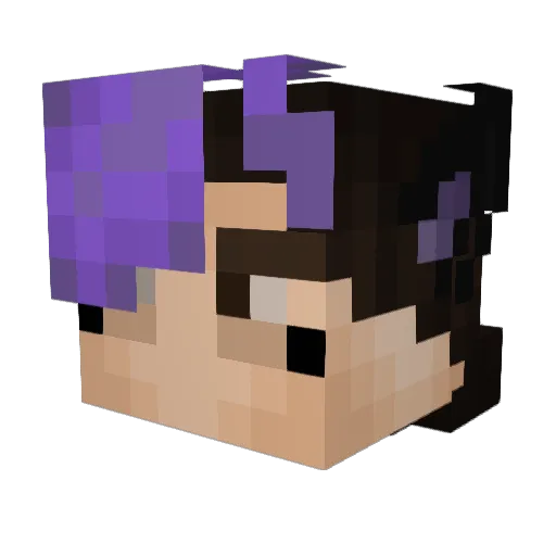 KookyClown Minecraft avatar head, 3D render