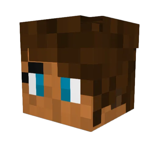 KookyCookie Minecraft avatar head, 3D render