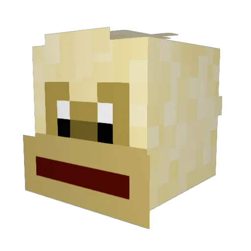 Kooky_Monkey__ Minecraft avatar head, 3D render