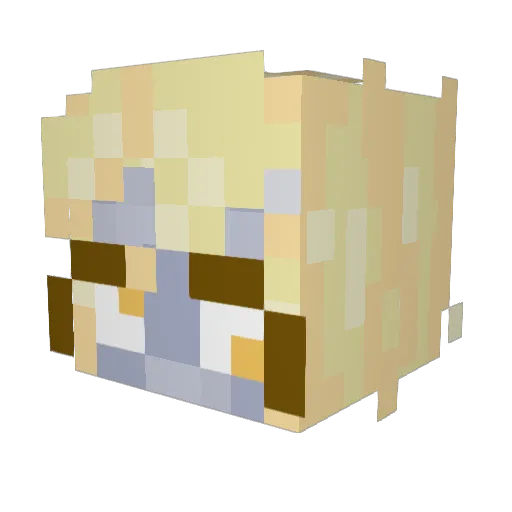 Kool28 Minecraft avatar head, 3D render