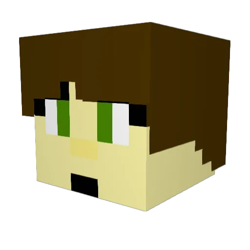 KoolKassia Minecraft avatar head, 3D render