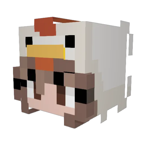 KoolKaty Minecraft avatar head, 3D render