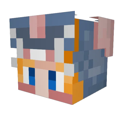 KoolKitt3n Minecraft avatar head, 3D render