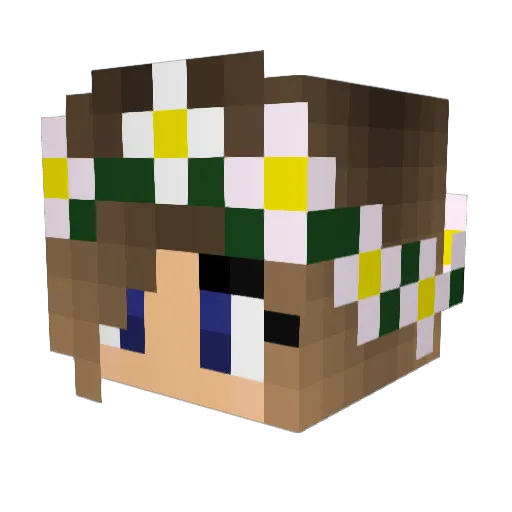 Koolabia Minecraft avatar head, 3D render