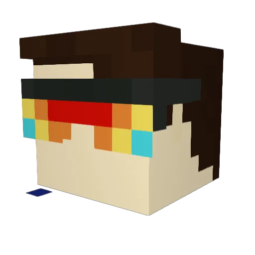 Koolestwo Minecraft avatar head, 3D render