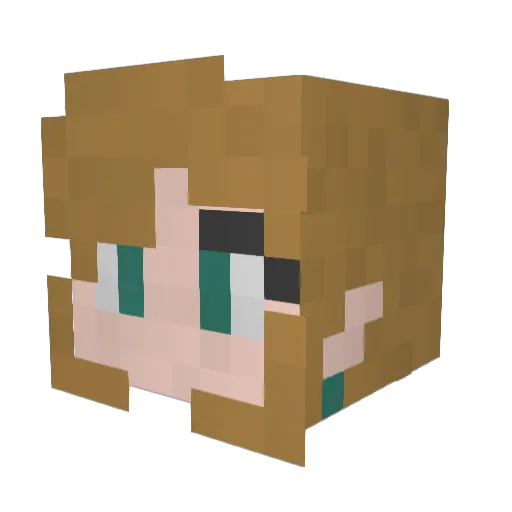 Koolgirl99 Minecraft avatar head, 3D render