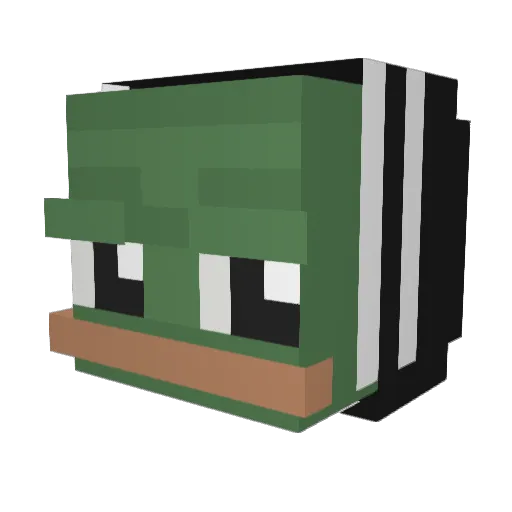 Kooliio_ Minecraft avatar head, 3D render
