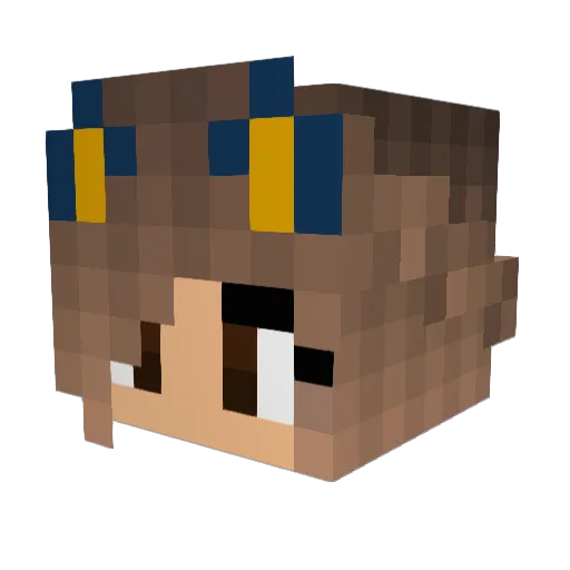 Koolkatlulu Minecraft avatar head, 3D render