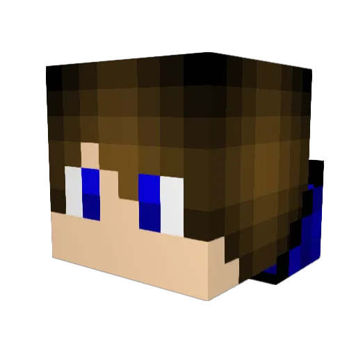 Kooloe Minecraft avatar head, 3D render