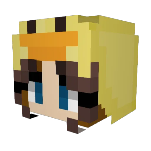 Koomaar Minecraft avatar head, 3D render
