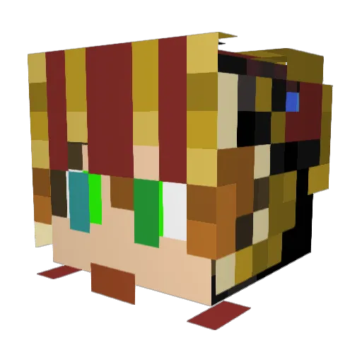 Koonas Minecraft avatar head, 3D render