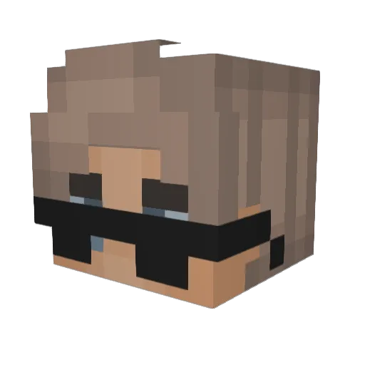 Koonee Minecraft avatar head, 3D render