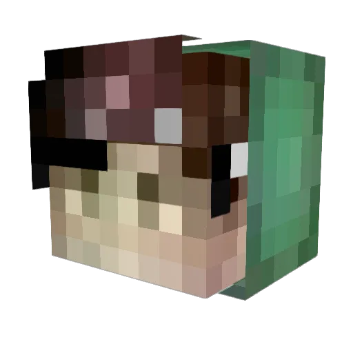 Kooohli Minecraft avatar head, 3D render
