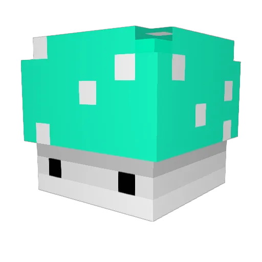 Kooom Minecraft avatar head, 3D render