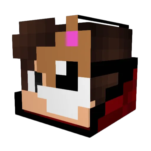 Kooouta Minecraft avatar head, 3D render