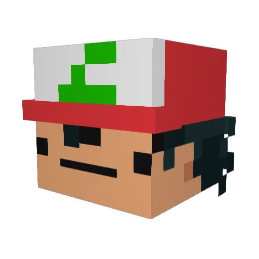 Koopes Minecraft avatar head, 3D render