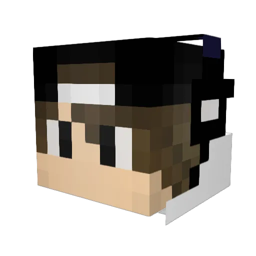 Koorvy Minecraft avatar head, 3D render