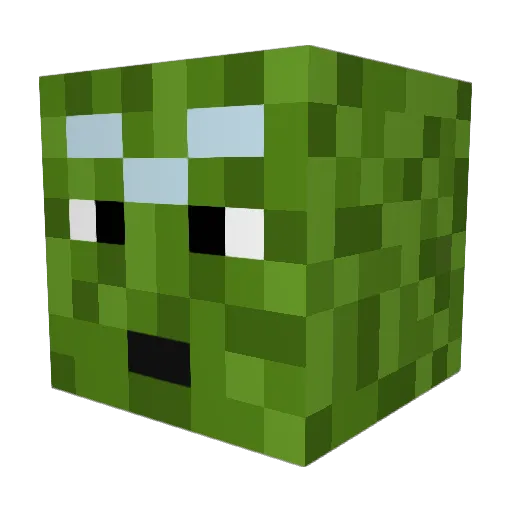 Koosner Minecraft avatar head, 3D render