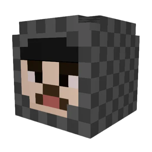 Kooyyy Minecraft avatar head, 3D render