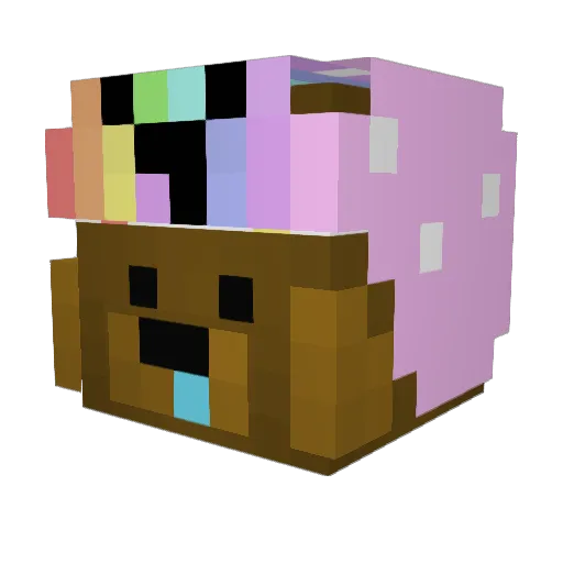 Kopciuu Minecraft avatar head, 3D render