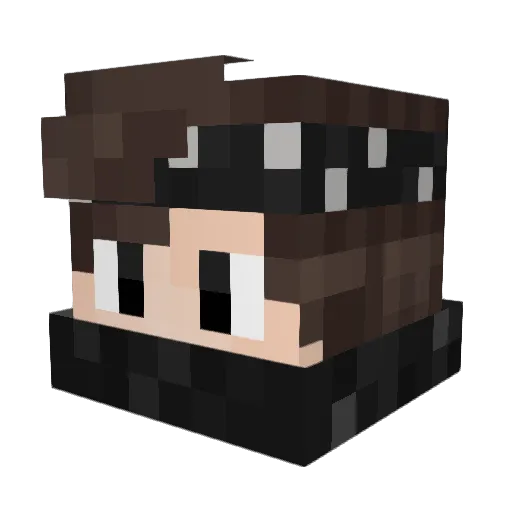 Koperr Minecraft avatar head, 3D render