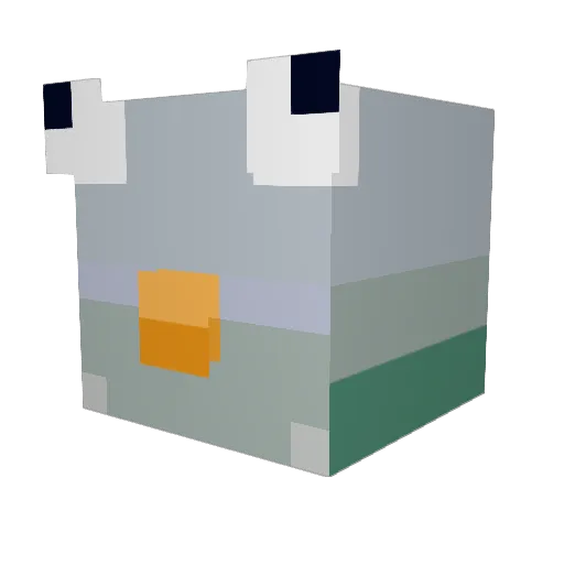 Koplamees Minecraft avatar head, 3D render